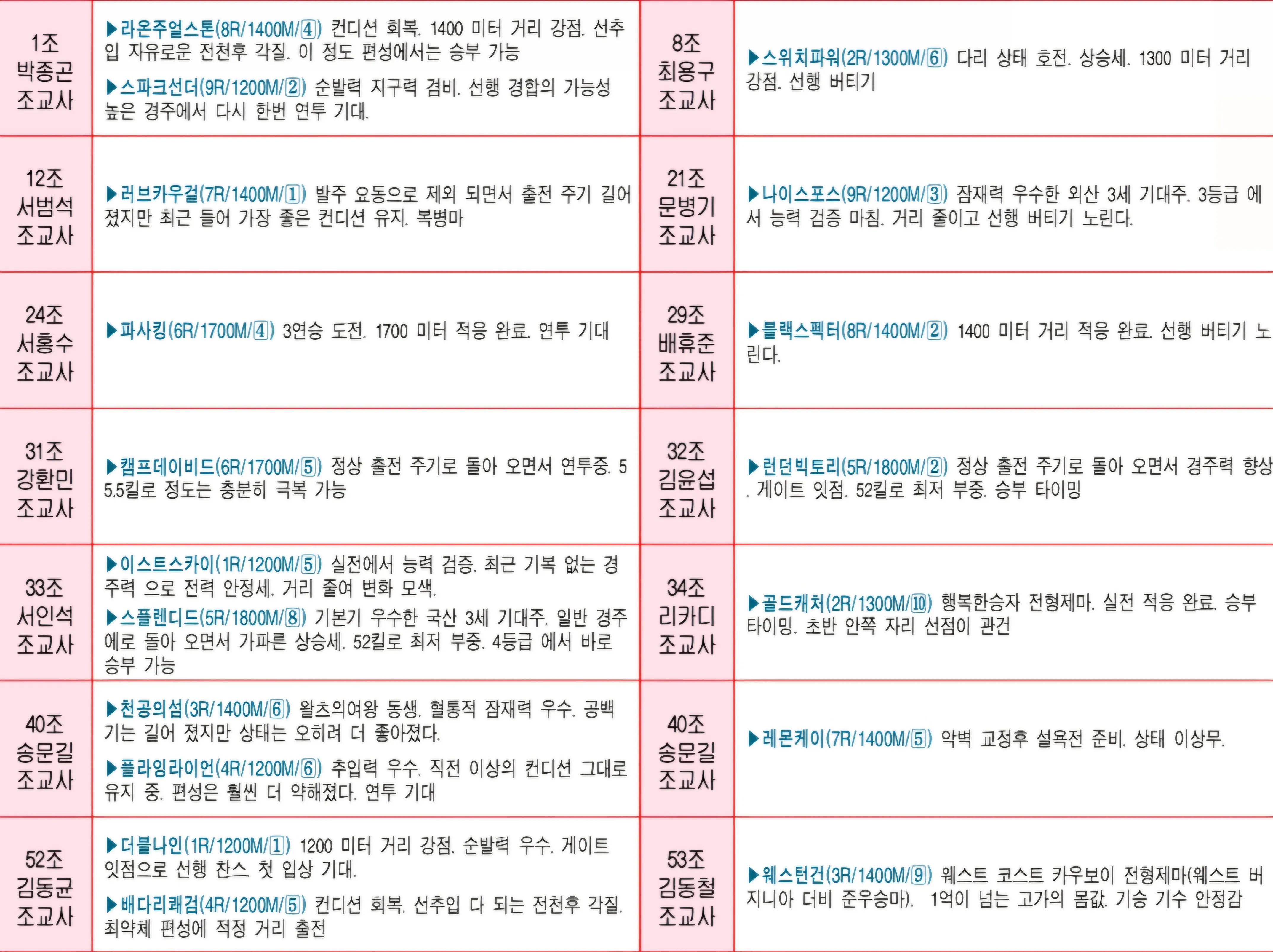 "6월 7일 토요서울 조교사 인터뷰"